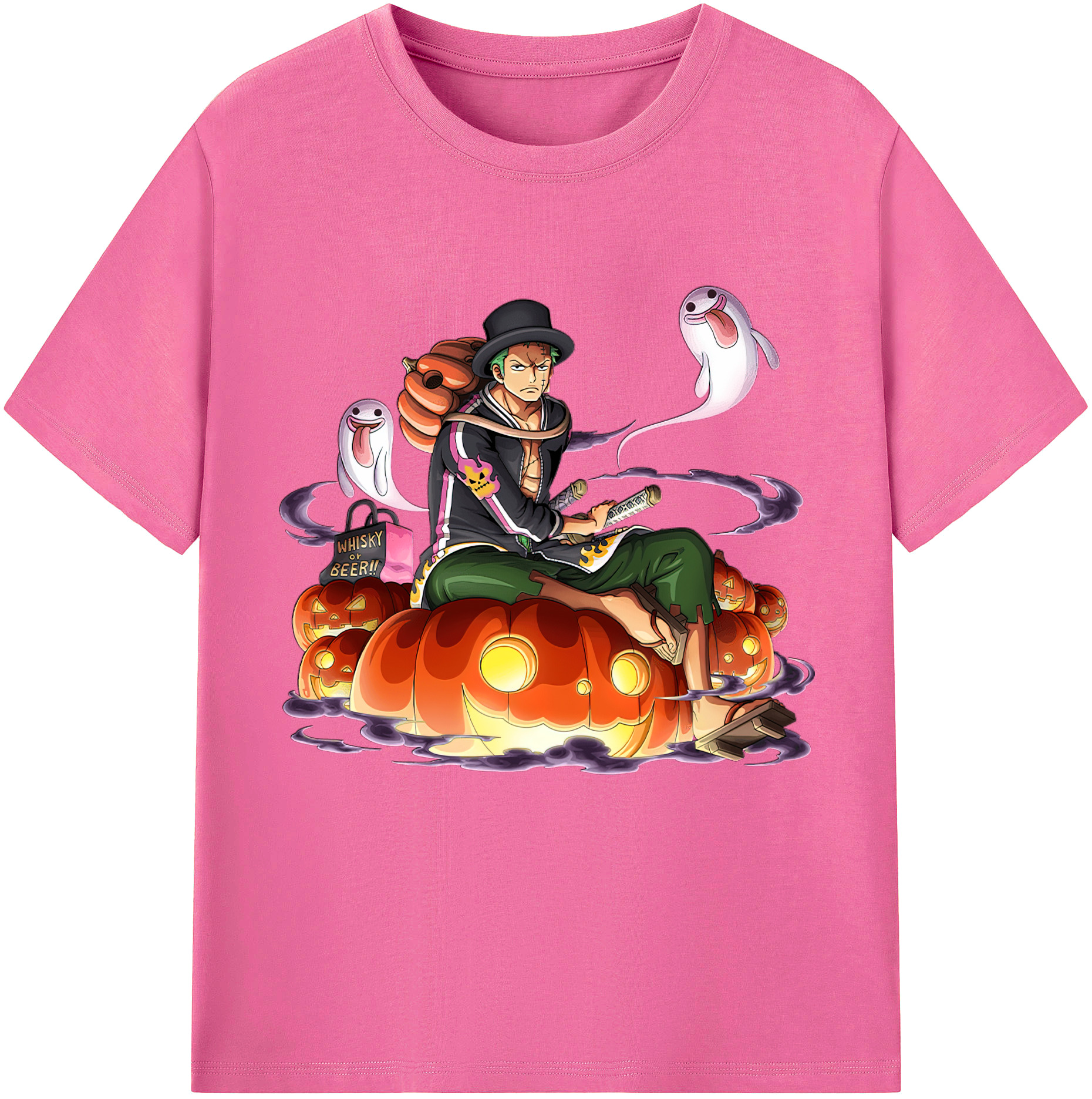 ワンピース ロロノア・ゾロ ONE PIECE Roronoa Zoro レディースカジュアルプリントTシャツ（綿100％）